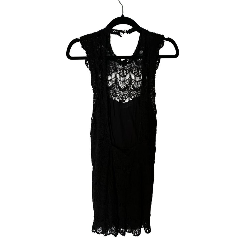 Free People Lace Black Dress Size US 8